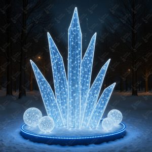 Купить новогодний уличный фонтан с LED подсветкой