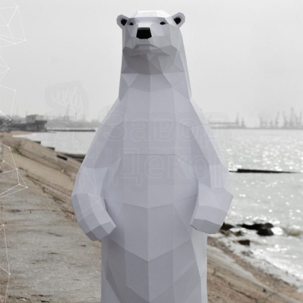 Полигональный медведь из металла Минск