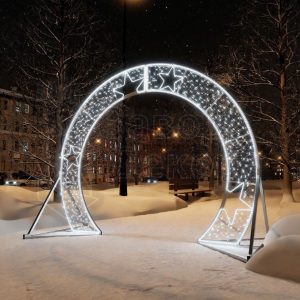 Новогодняя уличная арка со звездой