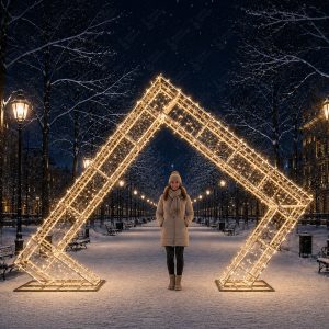 Морозостойкая уличная новогодняя арка в виде Ромба