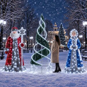 Новогодняя световая композиция для улицы