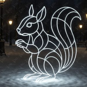 Световая фигура белка из проволоки Минск