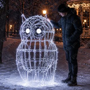 световая уличная фигура сова купить