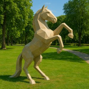Уличная полигональная фигура лошадь купить