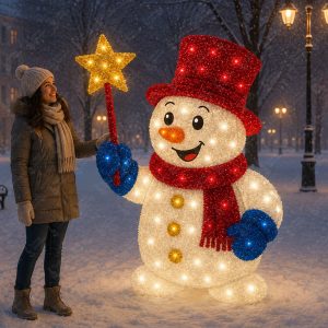 Фигура из мишуры Снеговик-Фокусник