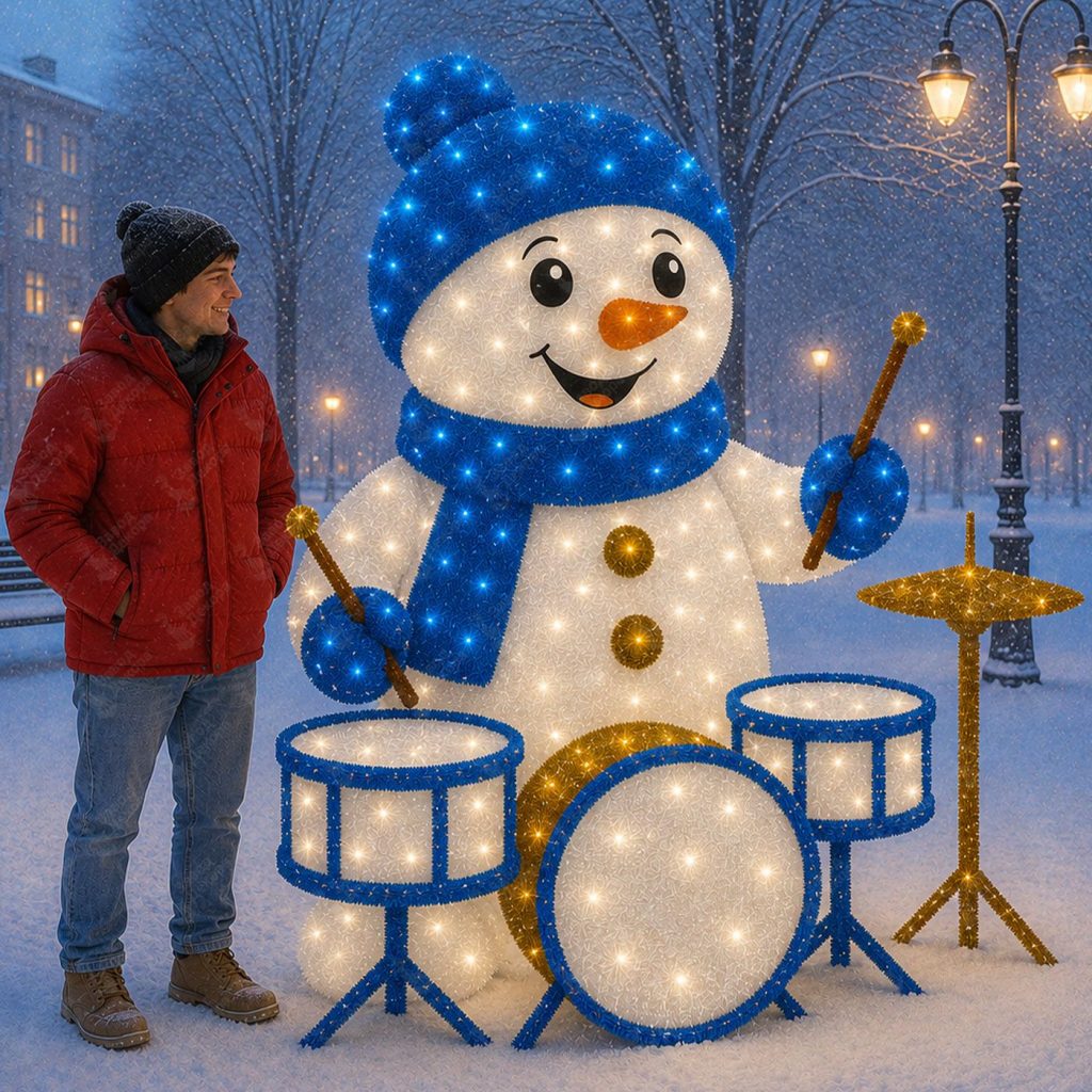 Снеговик с барабанами Беларусь купить