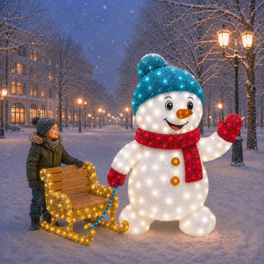 Снеговик с санями купить Беларусь