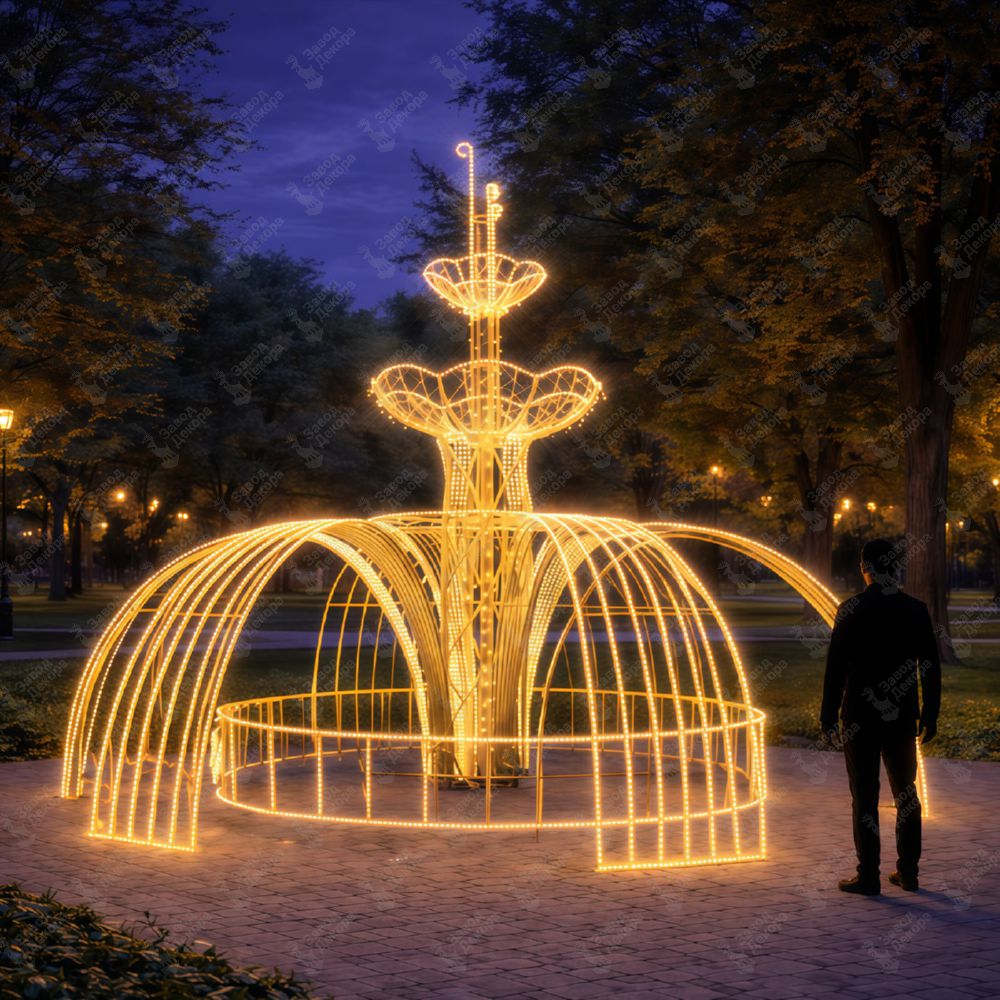 Купить дизайнерский уличный LED фонтан